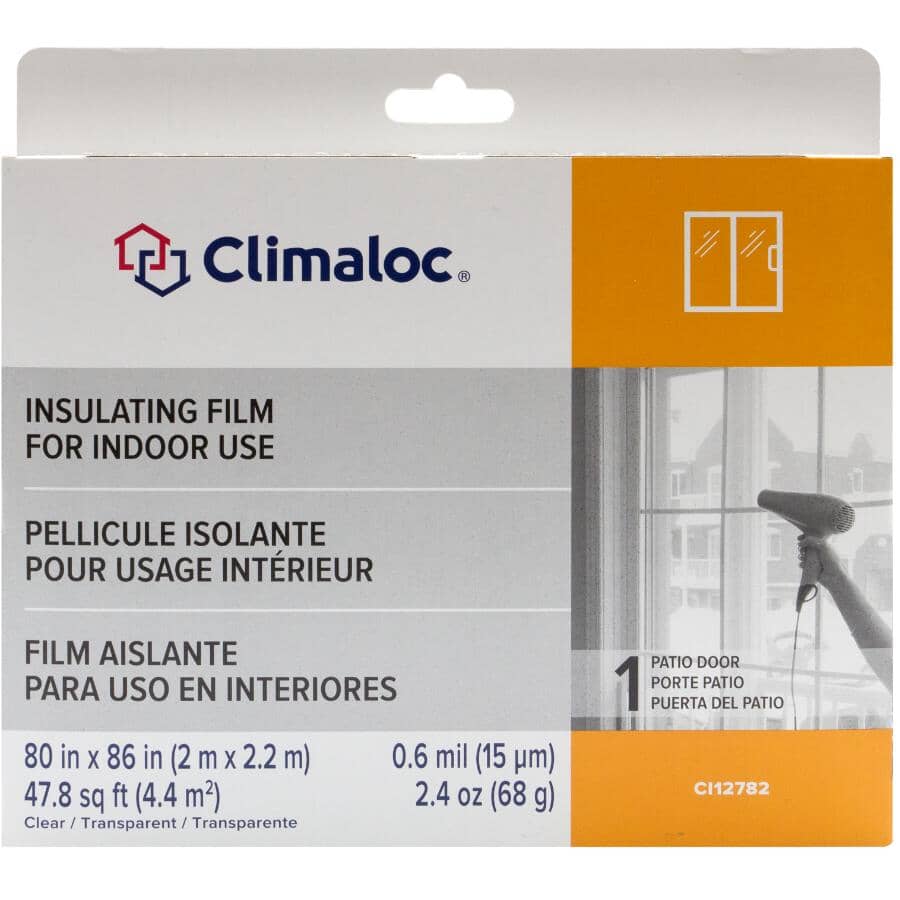 80" x 86" Patio Door Plastic Film Insulation Kit
