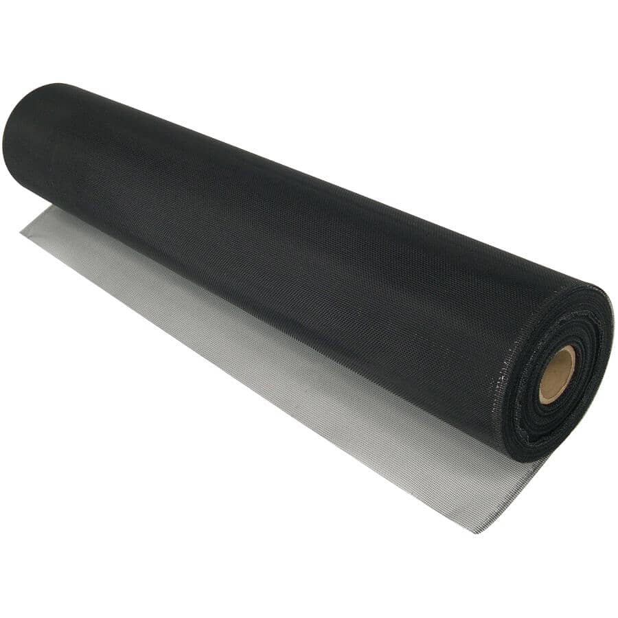Aluminum Window Screen - Black, 1' x 36"