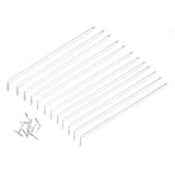 12 Pack 16" White Shelf Support Braces, with Anchors