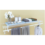 12" x 4' White Superslide Wire Shelf