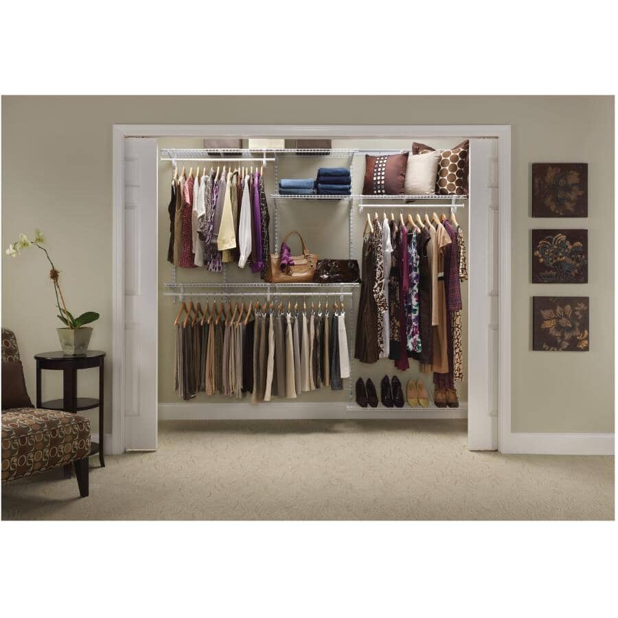 16" x 8' White Superslide Wire Shelf