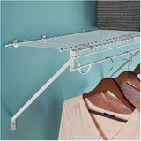 2 Pack 12" White Shelf Support Braces, with Anchors