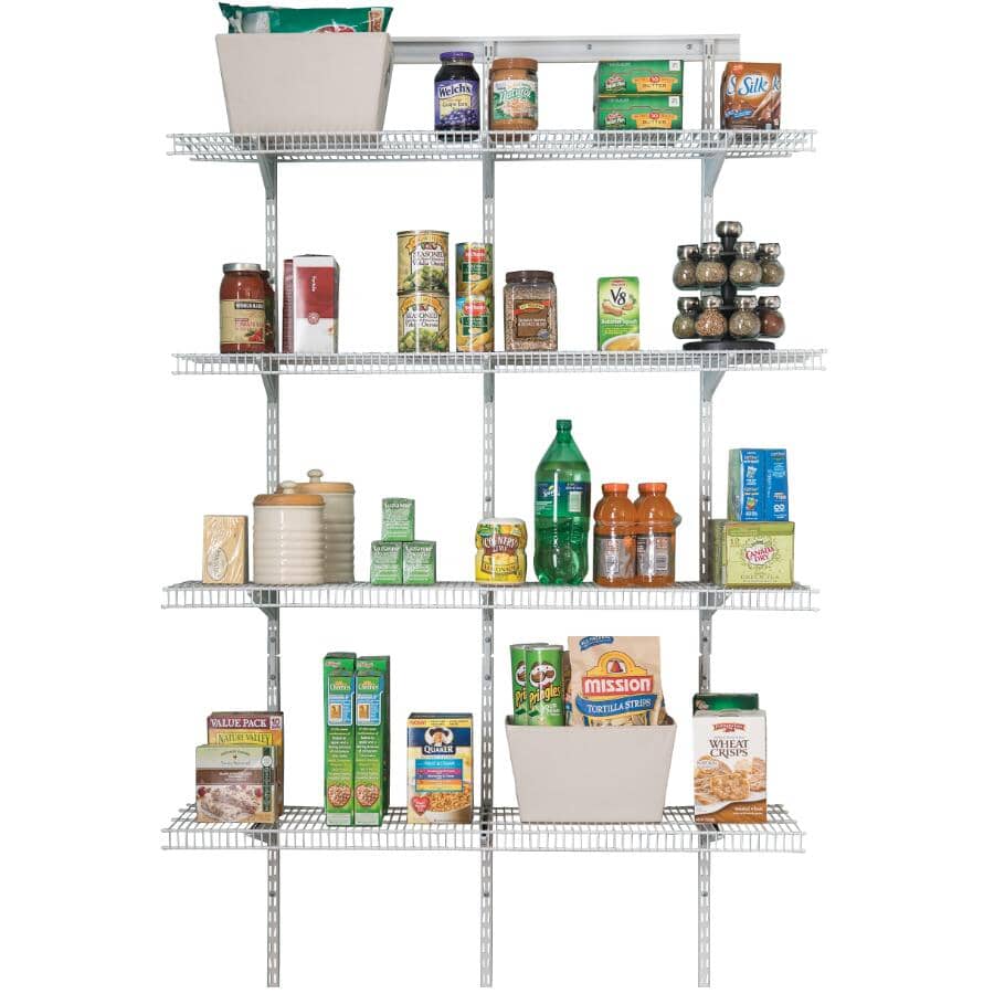 20" x 12' White Wire Mesh Shelf