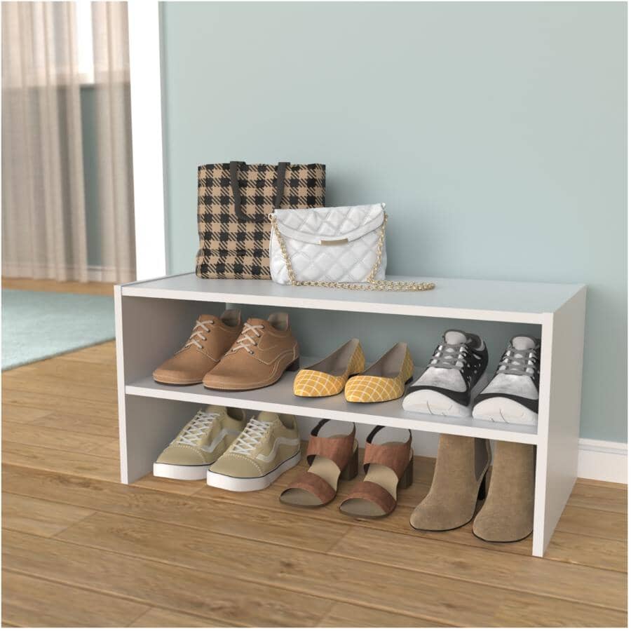 24" White Horizontal Closet Organizer