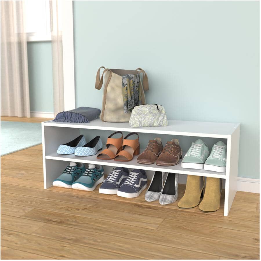 31" White Horizontal Closet Organizer