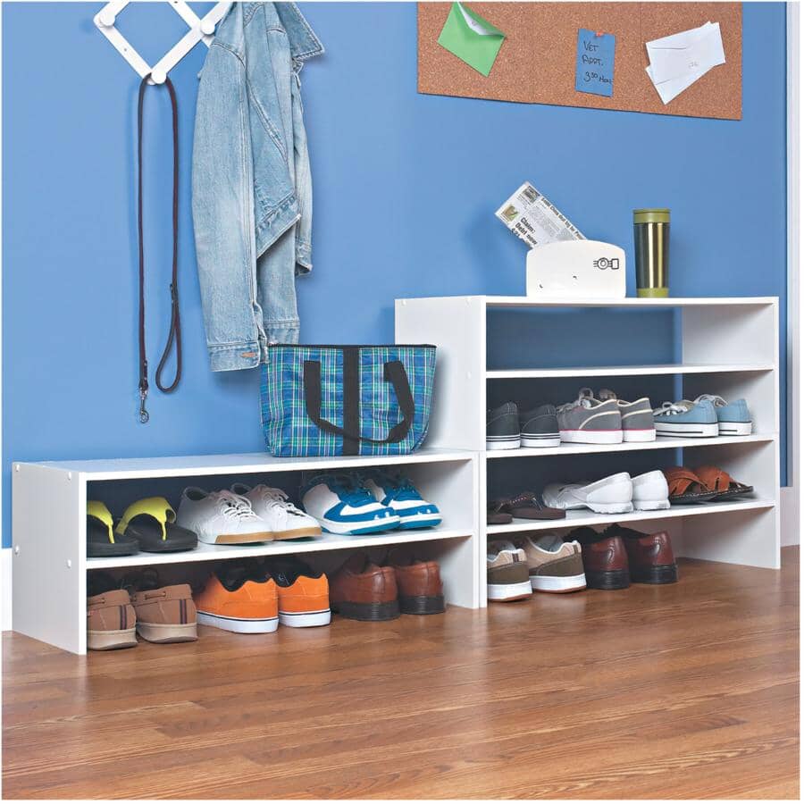 31" White Horizontal Closet Organizer