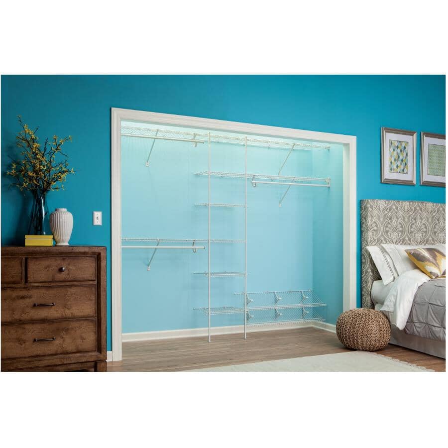 4 Pack White Shelf Supports with Anchors