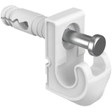 48 Pack White Back Wall Shelf Clips with Pins