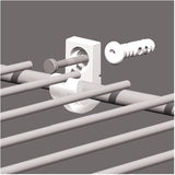 48 Pack White Back Wall Shelf Clips with Pins