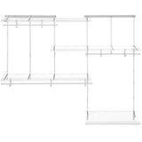 5' - 8' Shelf Track Closet Organizer with Shoe Rack
