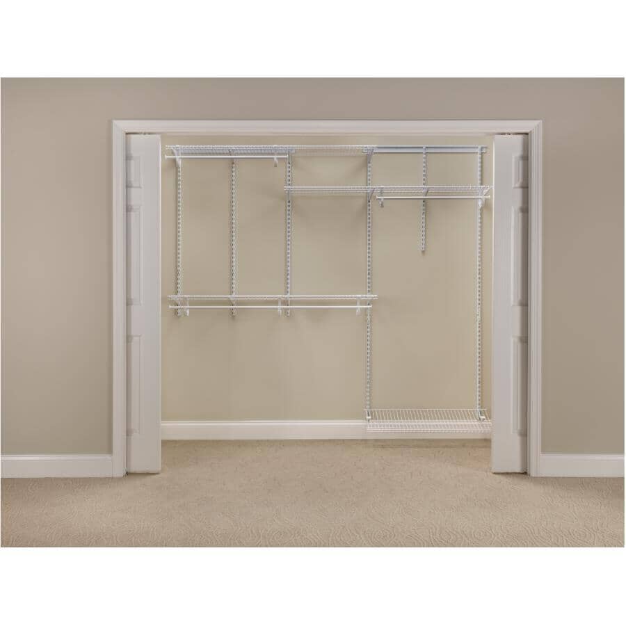 5' - 8' Shelf Track Closet Organizer with Shoe Rack