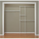 5' - 8' Wire Closet Organizer - White