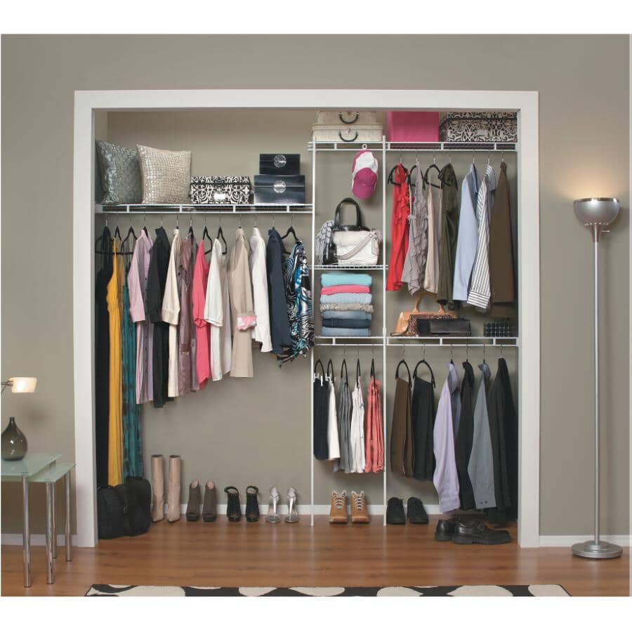 5' - 8' Wire Closet Organizer - White