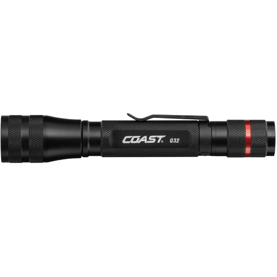 Twist Focus Aluminum LED Flashlight with 2 AA Batteries