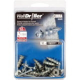 12 Pack #6 Zinc Plated Walldriller Anchors, with Screws