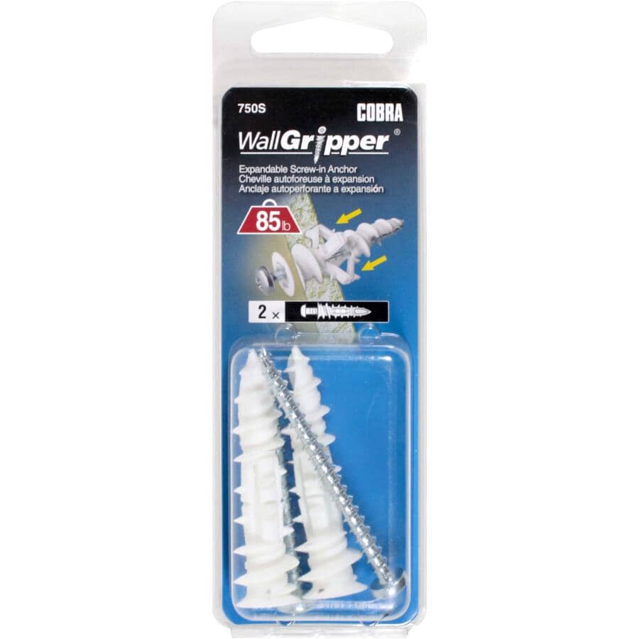 2 Pack #8 x 2-1/4" Wallgripper Anchors