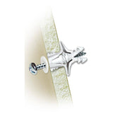 3 Pack 1/4" Zinc Plated Short Hollow Wall Anchors