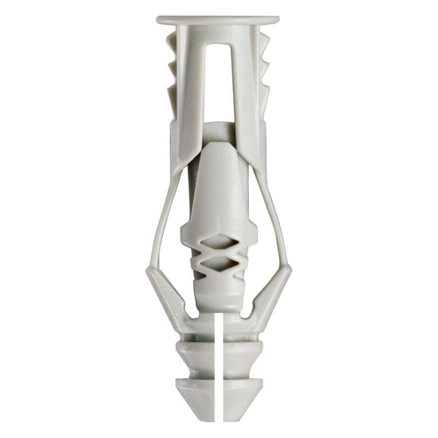 5 Pack #8 Grey Plastic Anchors, with Screws