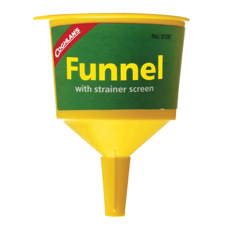 Plastic Funnel with Strainer Screen - 2-1/4"
