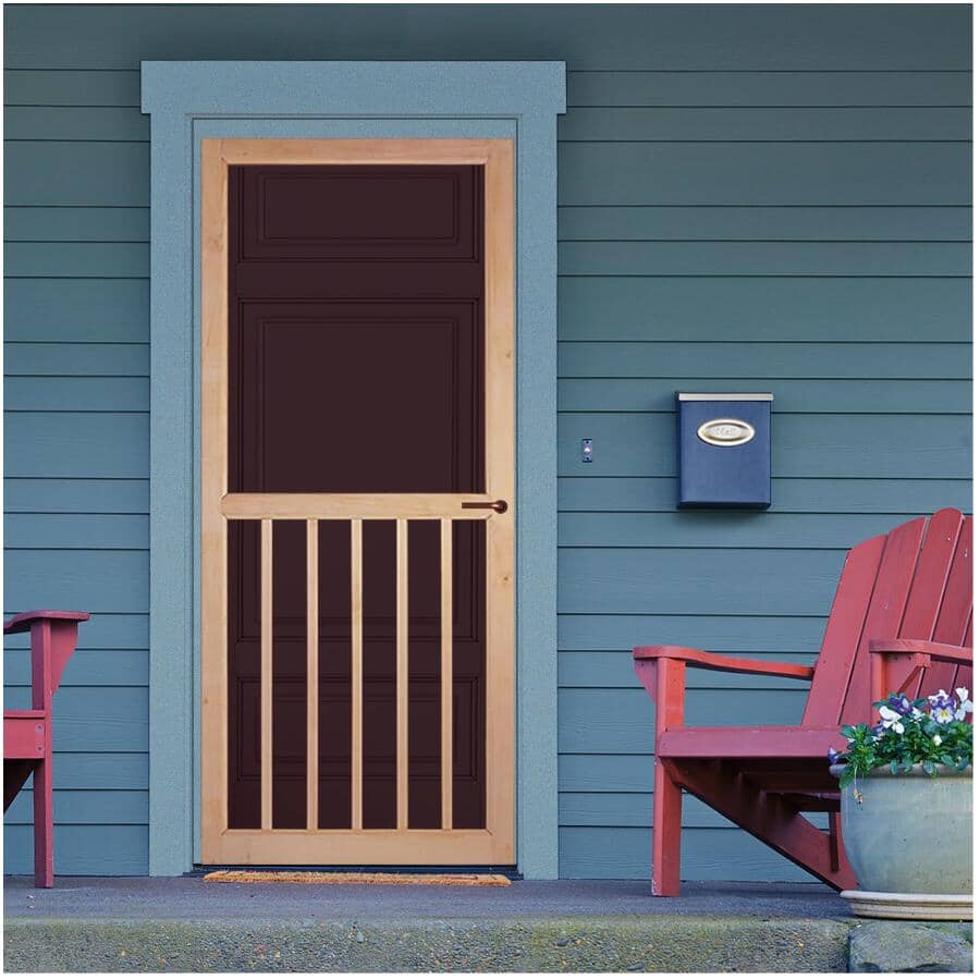32" x 80" 5-Bar Pine Screen Door