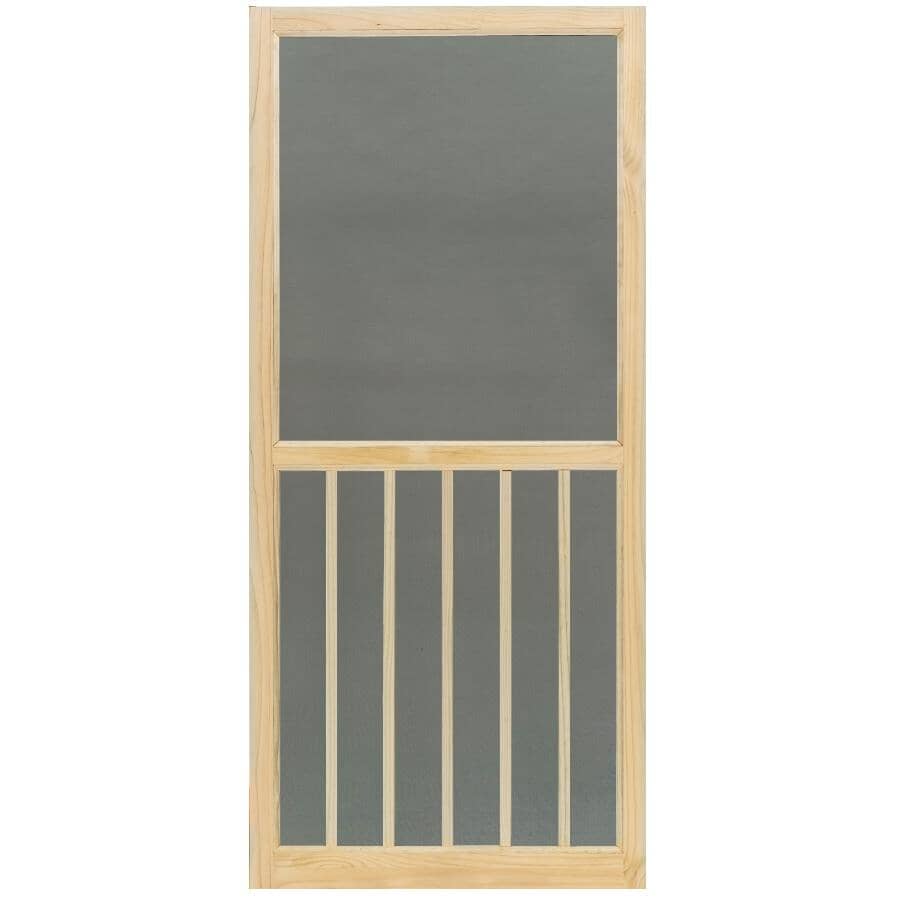 34" x 80" 5-Bar Pine Screen Door