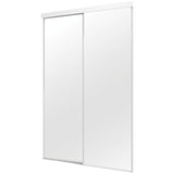 Mirror Sliding Closet Door - Top Roll + White, 60" x 80"