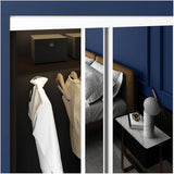 Mirror Sliding Closet Door - Top Roll + White, 48" x 80"