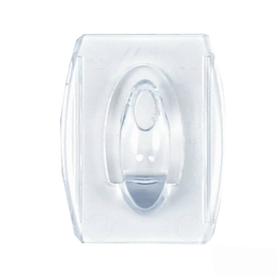 18 Hooks Plus 24 Strips Mini Clear Adhesive Hooks