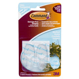 2 Hooks Plus 4 Strips Clear Medium Adhesive Hooks