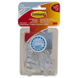 6 Hooks Plus 12 Strips Clear Medium Adhesive Hooks