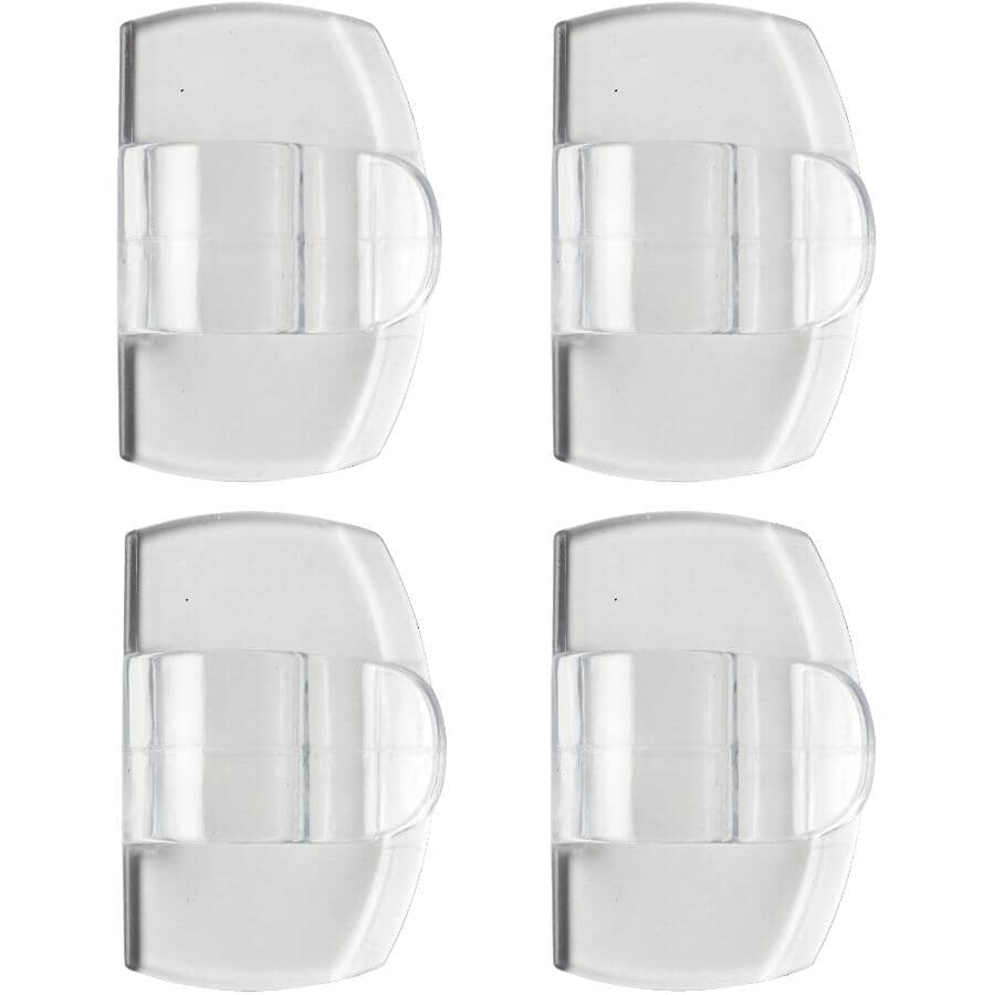 Clear Adhesive Cord Organization Clips - 4 Clips + 5 Strips