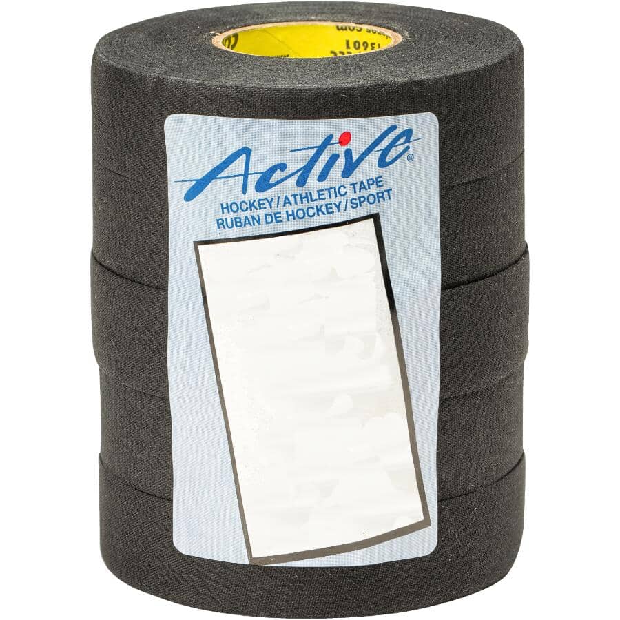 5 Pack 24mm x 25m Black Hockey Tape