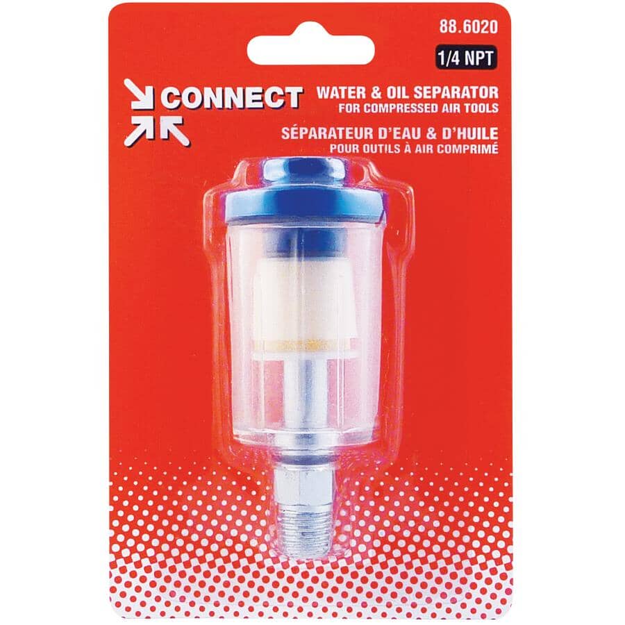 1/4" Female x 1/4" Male National Pipe Thread Mini Oil/Water Separator