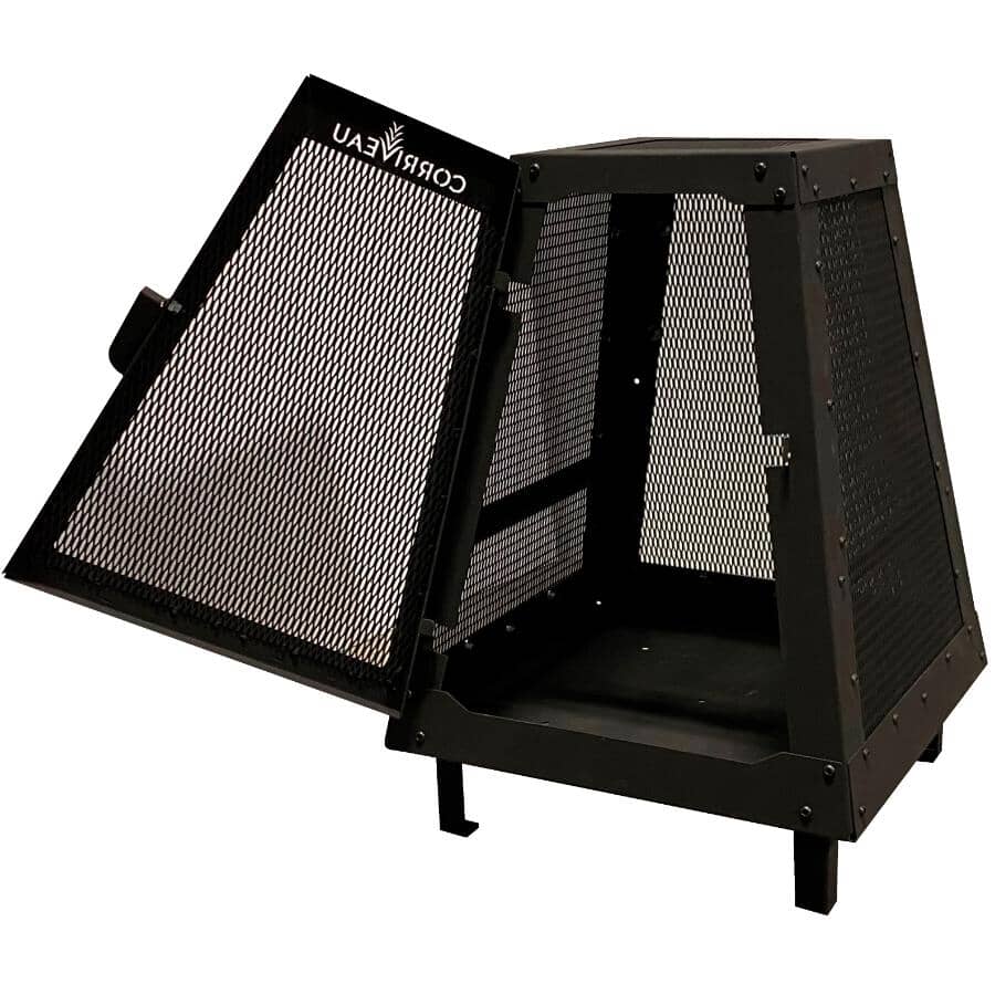 Spark Top #1 Outdoor Steel Fire Pit - with Poker, 20" x 20"