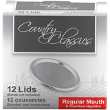 Regular Mason Jar Lids Without Bands - 12 Pack