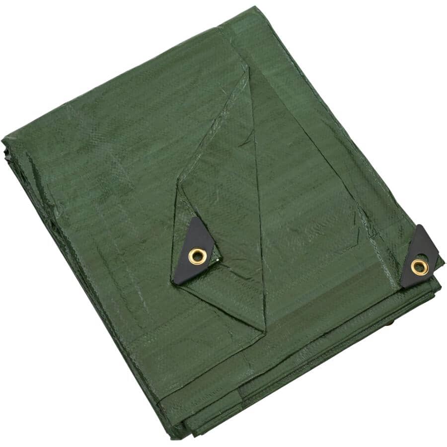 12' x 18' Olive Green Poly Tarpaulin