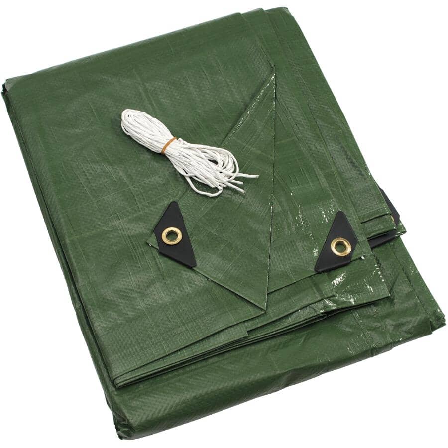 18' x 24' Olive Green Poly Tarpaulin