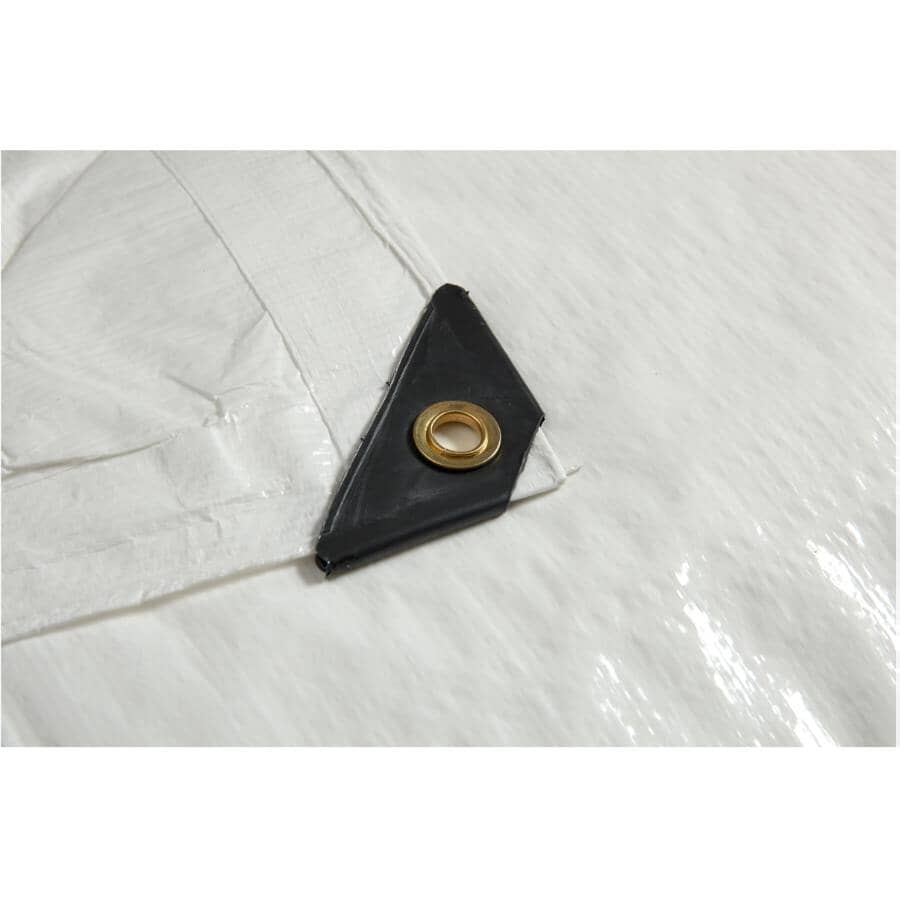 18' x 24' White Poly Tarpaulin