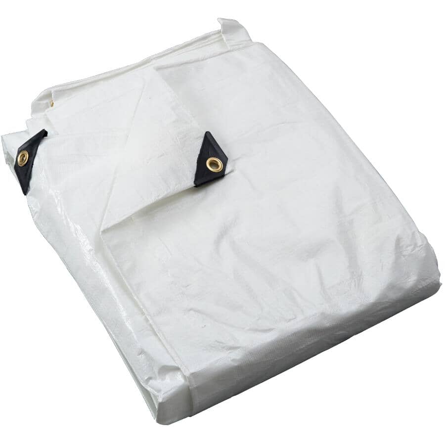 20' x 30' White Poly Tarpaulin