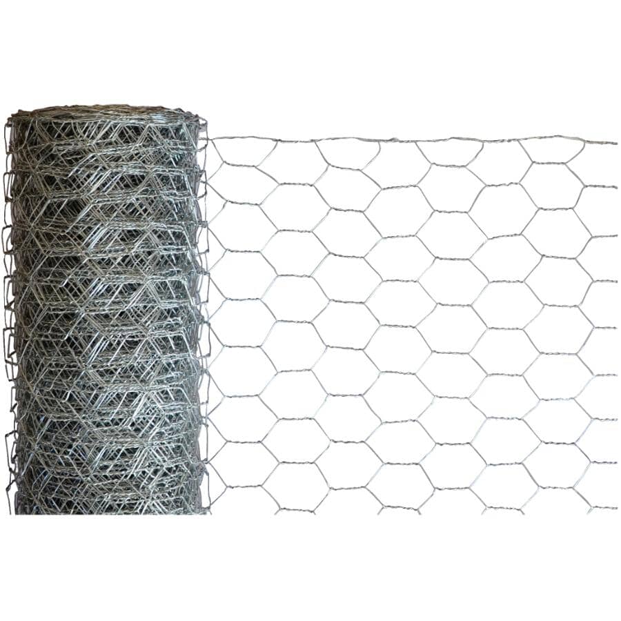 21-Gauge Galvanized Poultry Netting - 1" x 24" x 25'