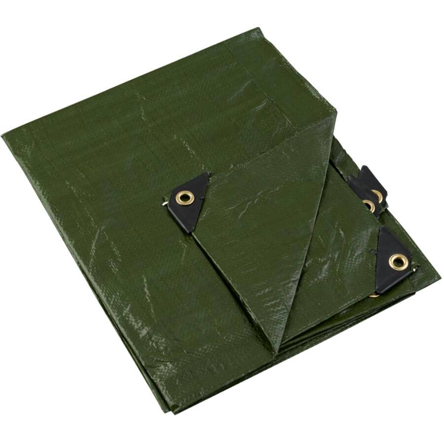 6' x 8' Olive Green Poly Tarpaulin