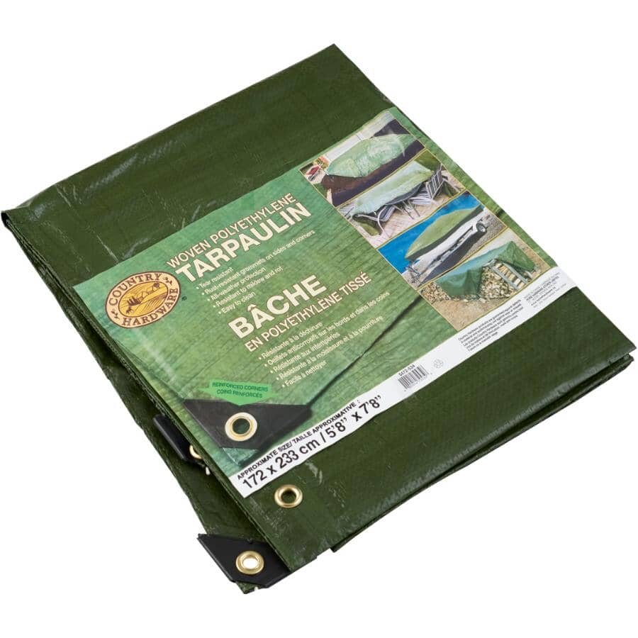 6' x 8' Olive Green Poly Tarpaulin