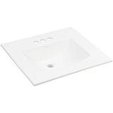 21" x 18.88" EZfix Rectangular Drop-In Basin - White