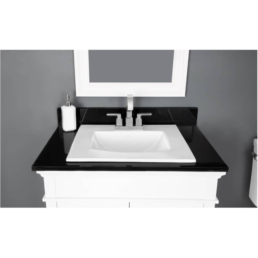 21" x 18.88" EZfix Rectangular Drop-In Basin - White