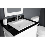 21" x 18.88" EZfix Rectangular Drop-In Basin - White
