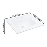 21" x 18.88" EZfix Rectangular Drop-In Basin - White