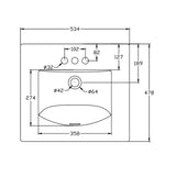 21" x 18.88" EZfix Rectangular Drop-In Basin - White