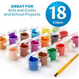Washable Kids Paint with Paintbrush - 18 Pack