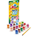 Washable Kids Paint with Paintbrush - 18 Pack
