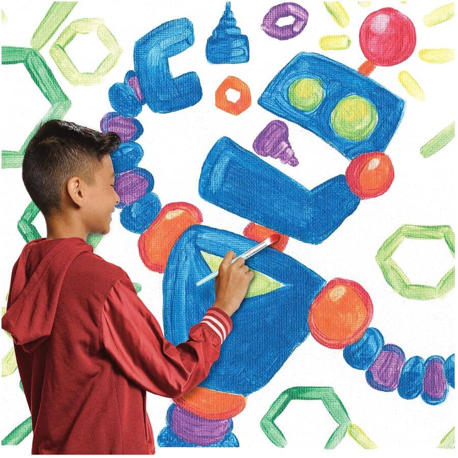 Washable Kids Paint with Paintbrush - 18 Pack